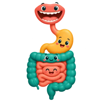 Ilustração do sistema digestivo
